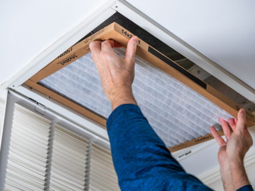 AC filter being replaced in Clackamas